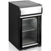 Шкаф холодильный для напитков (минибар),  25л, 1 дверь стекло, 2 полки, ножки, +2/+10С, дин.охл., чёрный, R600a, LED, канапе