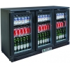 Шкаф холодильный для напитков, 320л, 3 двери стекло, 3 полки-решетки, ножки, +2/+8С, черный