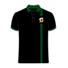 Рубашка ПОЛО р-р XS (44) короткие рукава черная с зеленой стрелкой